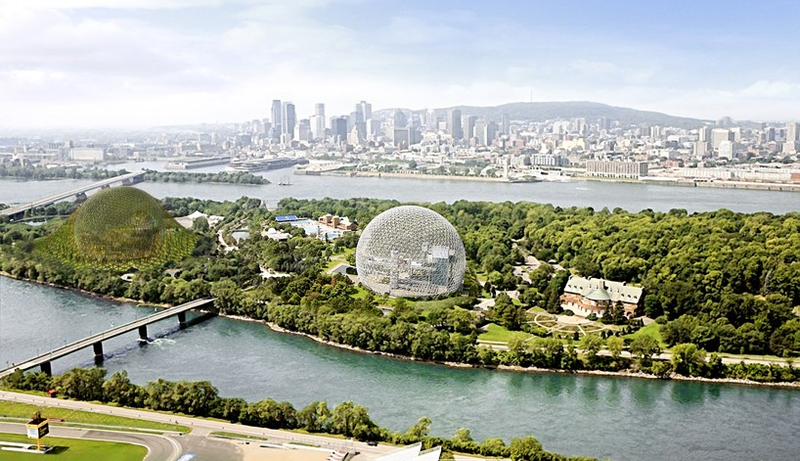 The new dome would be situated adjacent to Fuller’s in Montreal’s Parc Jean-Drapeau